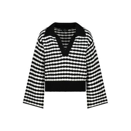 Monari monari Trui zwart / wit