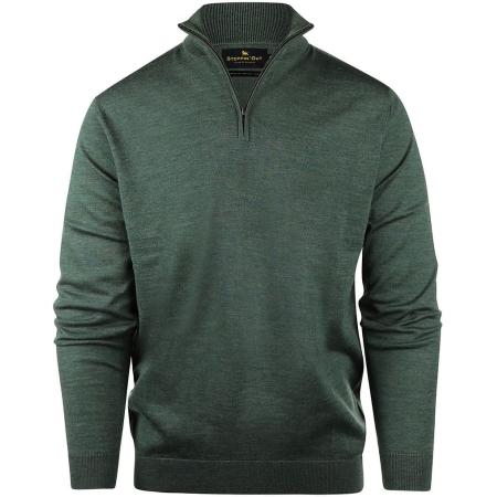 Steppin' Out Half Zip Trui Merinowol Sage Groen