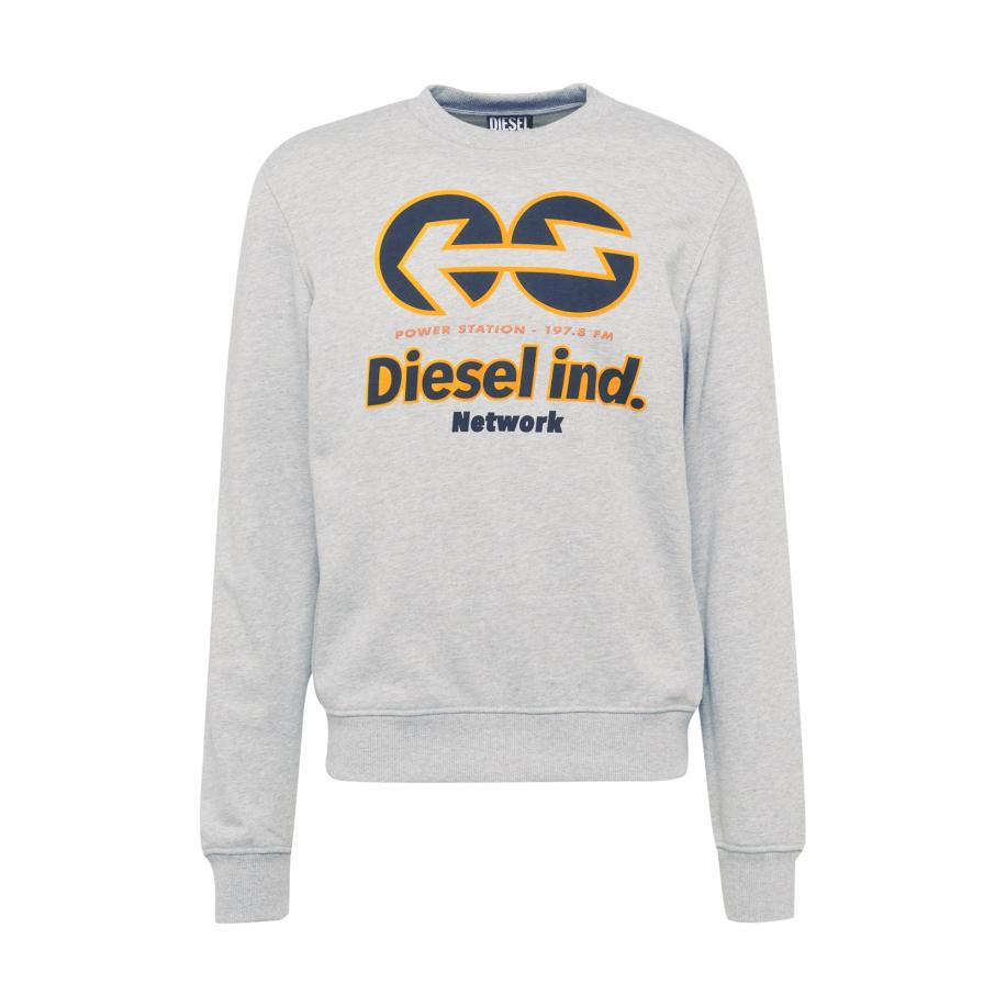 Diesel DIESEL Sweatshirt Ginn grijs gemêleerd / oranje / rood / zwart -