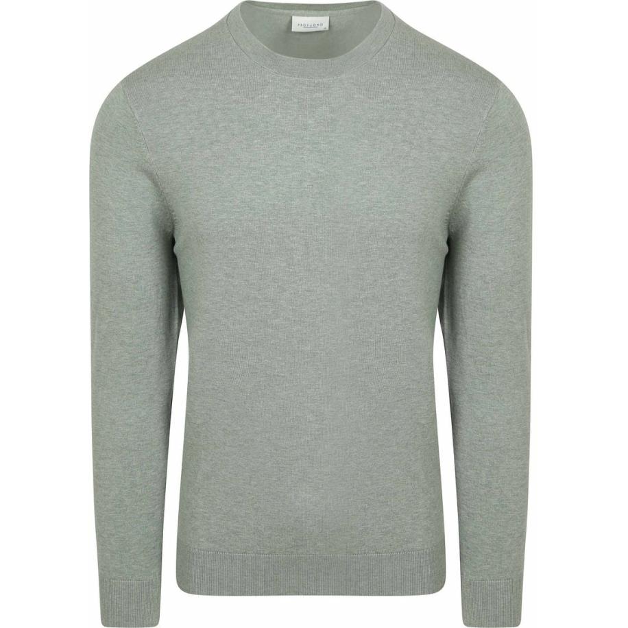 Profuomo Pullover Luxury Basic Groen Groen