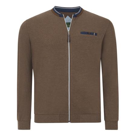 Charles Colby Charles Colby Gebreid vest Duke Rupold donkerblauw / bruin