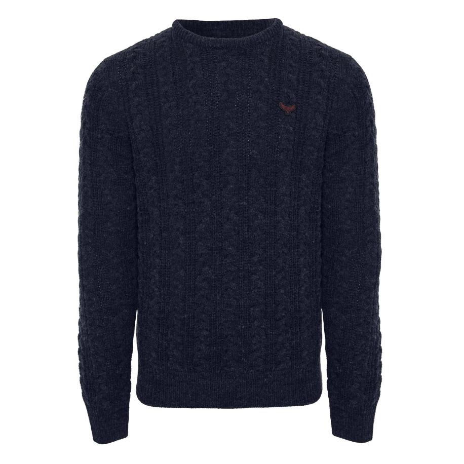 Threadbare Threadbare Trui Ely navy / rood -