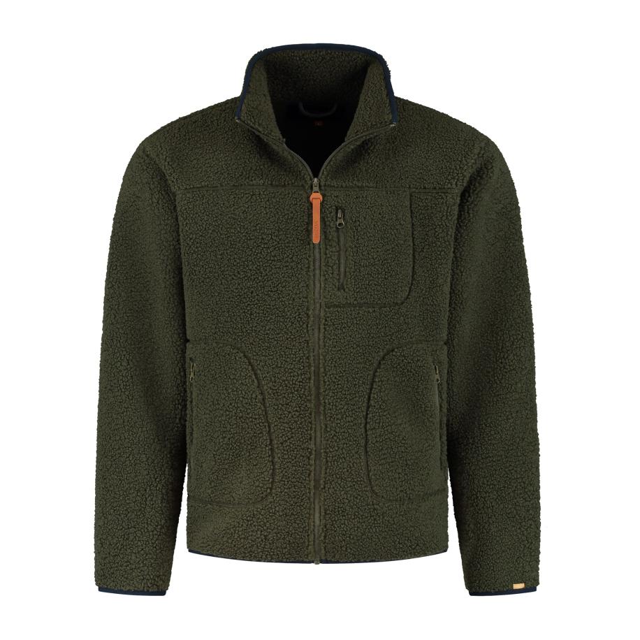 MGO MGO Fleece jas donkergroen -