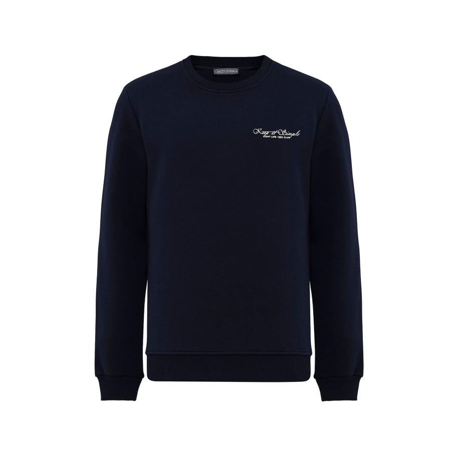 Jacey Quinn Sweatshirt nachtblauw / wit Blauw