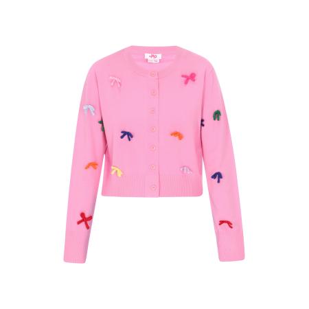 MYMO MYMO Gebreid vest royal blue/koningsblauw / lichtgeel / rosa / donkerrood