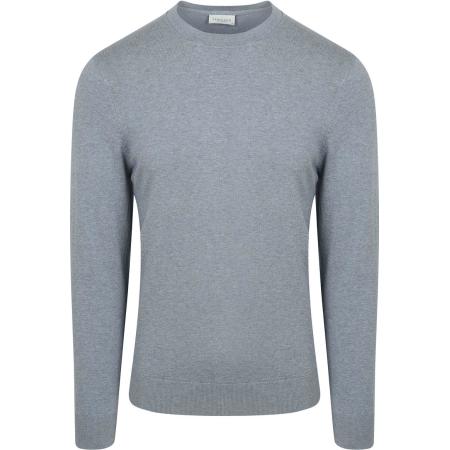 Profuomo Pullover Crewneck Basic Blauw