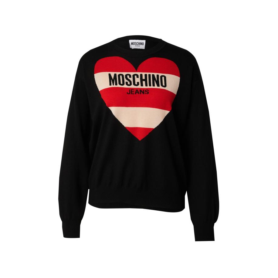 Moschino Jeans Trui pastelroze / rood / zwart Zwart