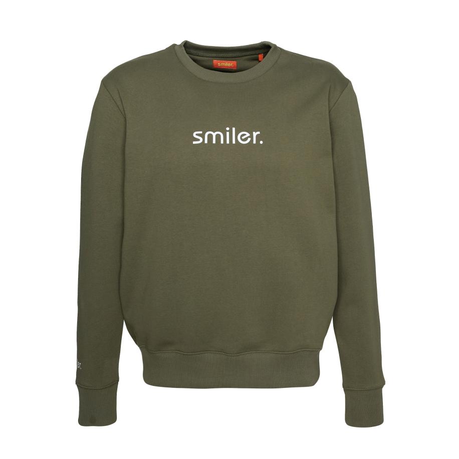 smiler. Trui Cuddle olijfgroen / wit Groen