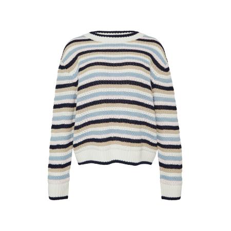 comma casual identity comma casual identity Trui camel / marine / duifblauw / wit