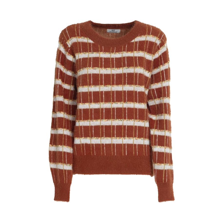 Influencer Influencer Trui karamel / gemengde kleuren / wit -