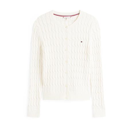 Tommy Hilfiger TOMMY HILFIGER Gebreid vest natuurwit