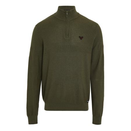 Threadbare Threadbare Trui Knipe olijfgroen / rood / zwart