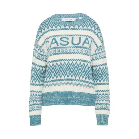 comma casual identity comma casual identity Trui lichtblauw / wit