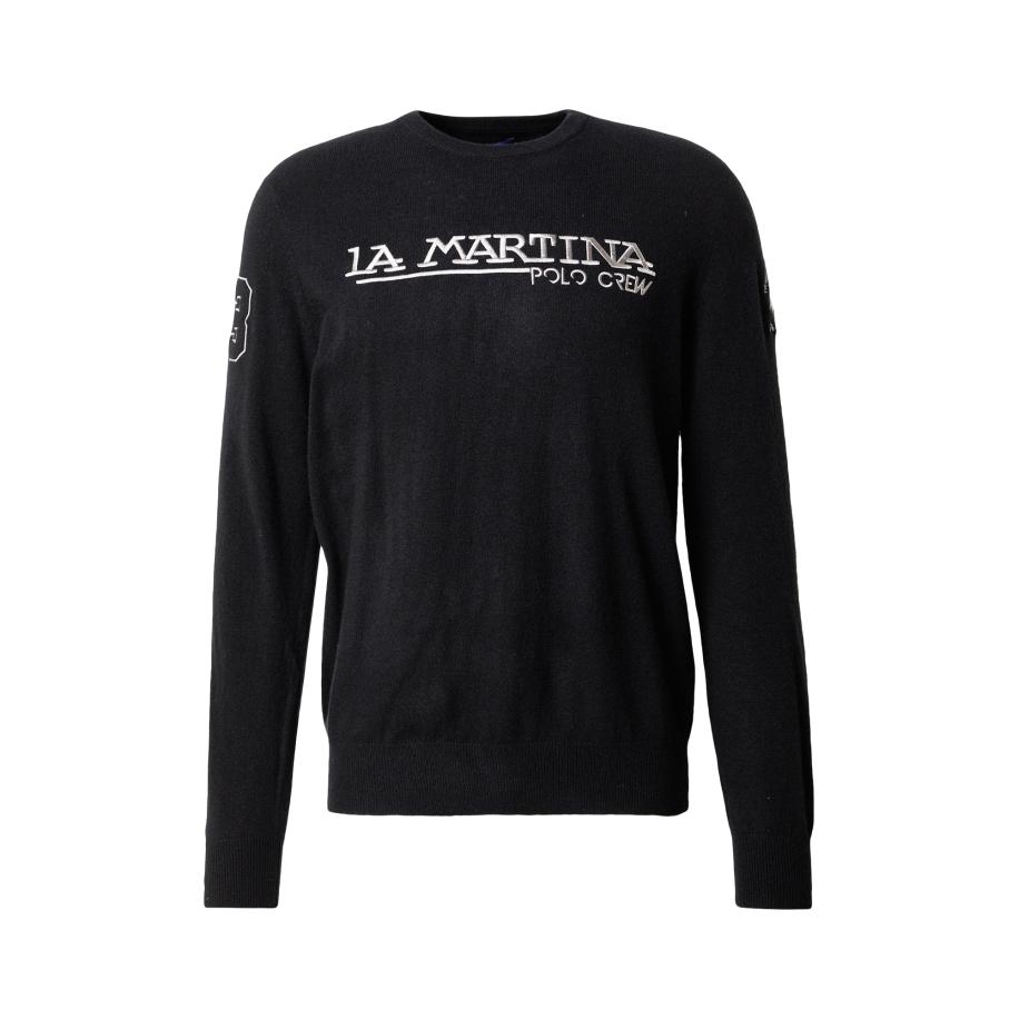 La Martina La Martina Trui zwart / zilver -