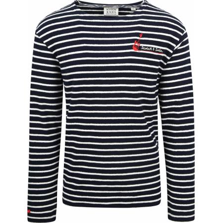 Scotch and Soda Pullover Bandana Donkerblauw Gestreept