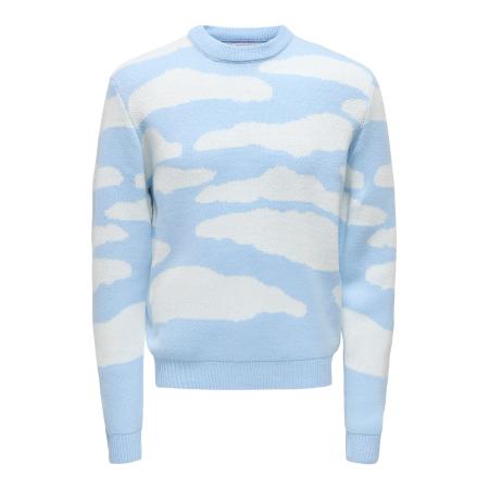 Only & Sons Trui ONSCLARK lichtblauw / offwhite
