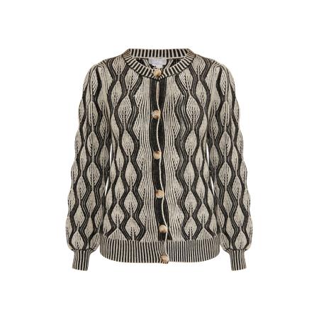 Usha Usha Gebreid vest Sivene zwart / wolwit