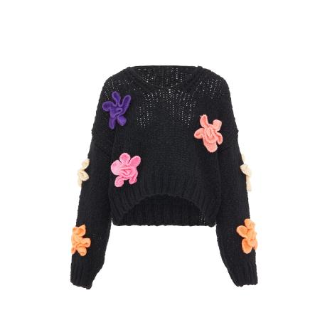 ebeeza ebeeza Trui donkerlila / lichtoranje / rosé / zwart