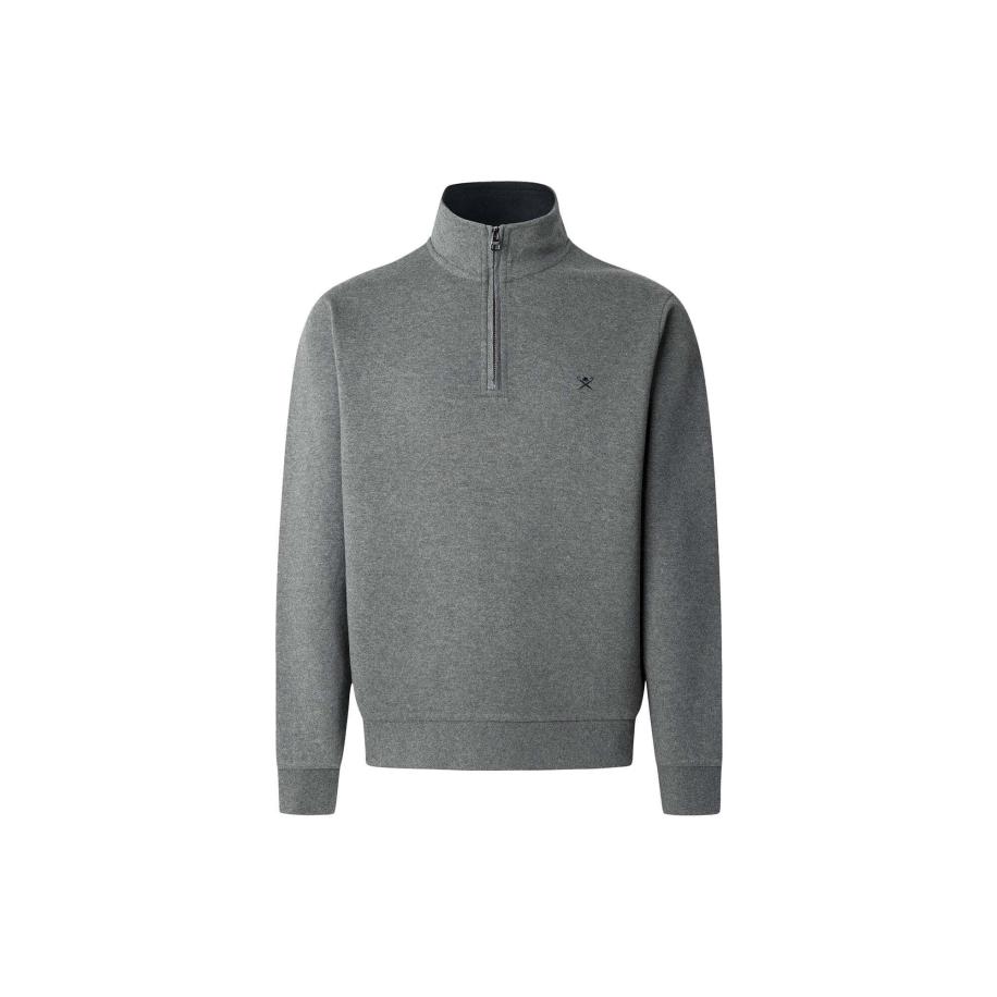 Hackett London Sweatshirt grijs gemêleerd Grijs