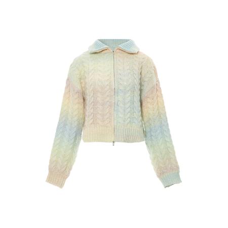 Sookie Sookie Gebreid vest lichtblauw / lichtgroen / lichtroze