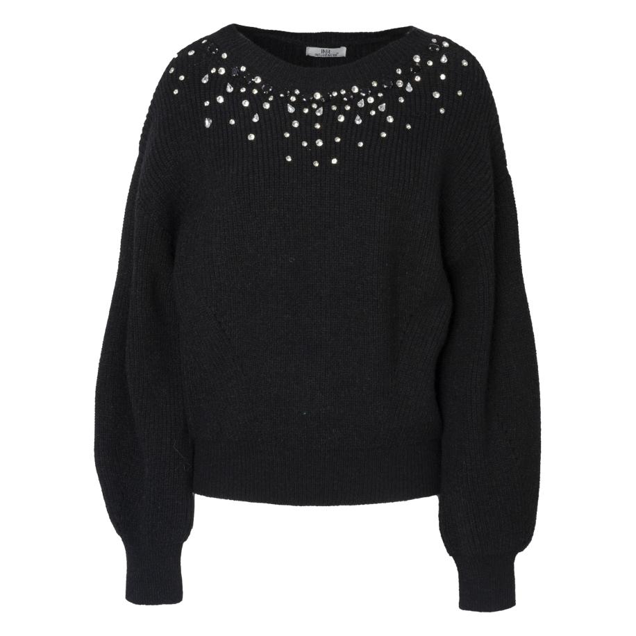 Influencer Influencer Trui zwart / parelwit -