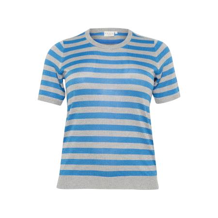 KAFFE CURVE Trui Ankia blauw / grijs gemêleerd