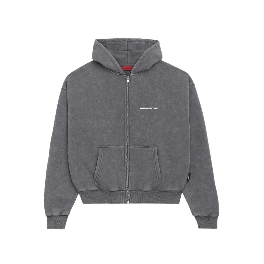 Prohibited Prohibited Sweatvest donkergrijs / wit -