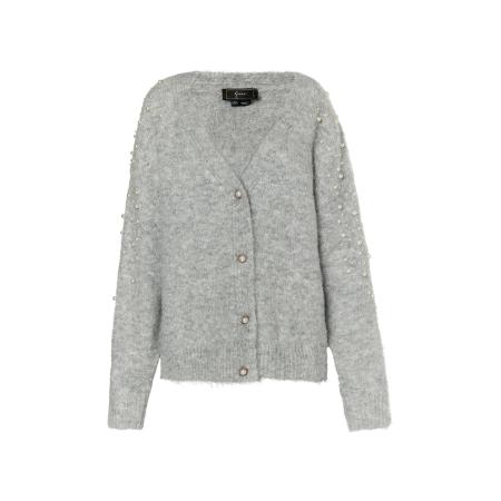 Faina faina Gebreid vest grijs gemêleerd