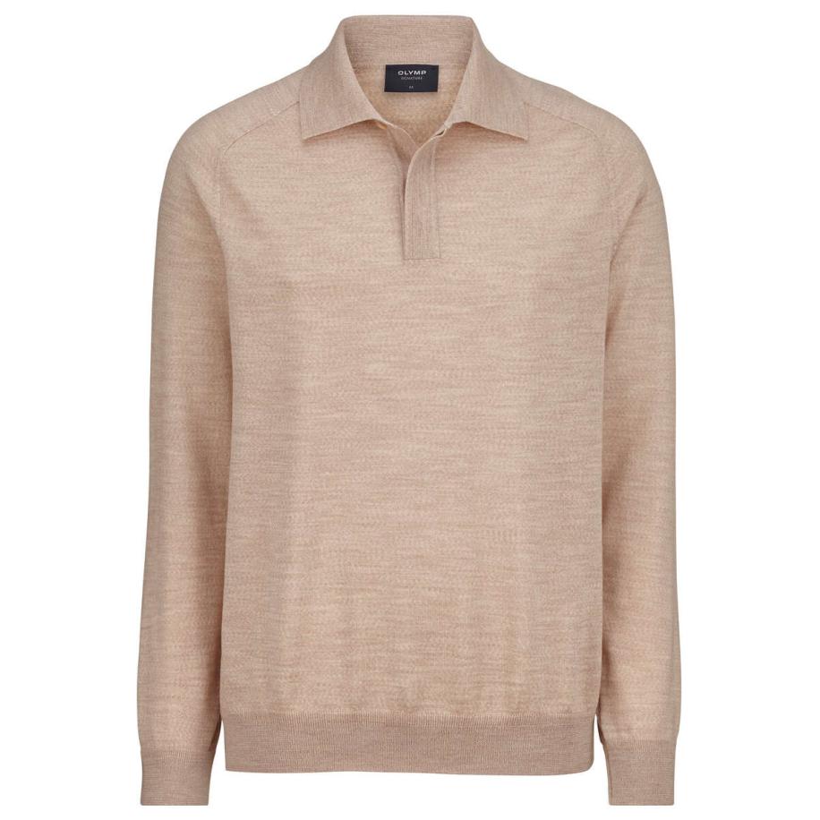 OLYMP SIGNATURE Soft Business Trui natuurlijk, Effen Bruin