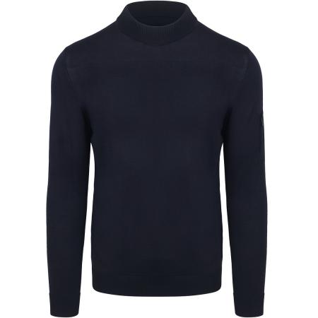 Suitable Trui Cooldry Knit Turtleneck Navy