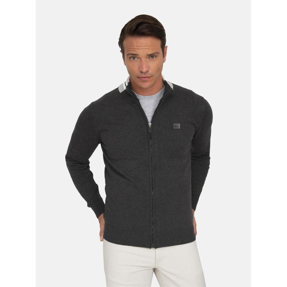 Jacey Quinn Jacey Quinn Gebreid vest antraciet -