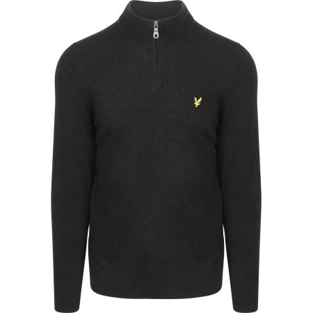 Lyle & Scott Half Zip Pullover Lamswol Zwart
