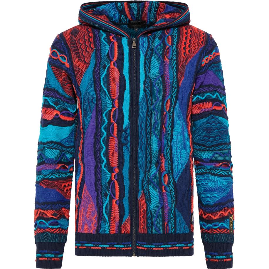 carlo colucci Carlo Colucci Gebreid vest Conzem navy / lila / rood -