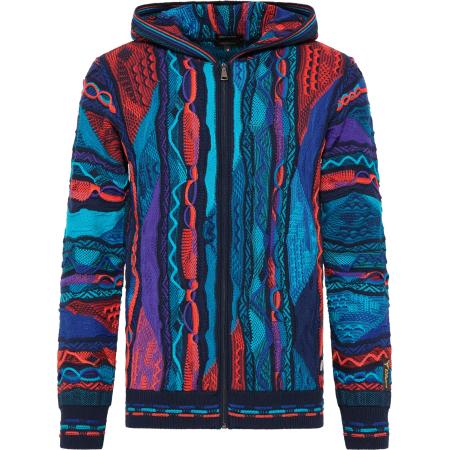 carlo colucci Carlo Colucci Gebreid vest Conzem navy / lila / rood