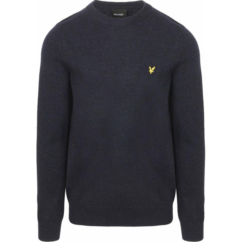 Lyle & Scott Pullover Lamswol Navy Blauw