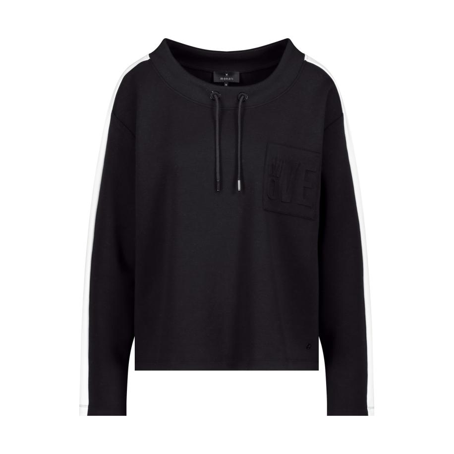 Monari monari Sweatshirt zwart / wit -