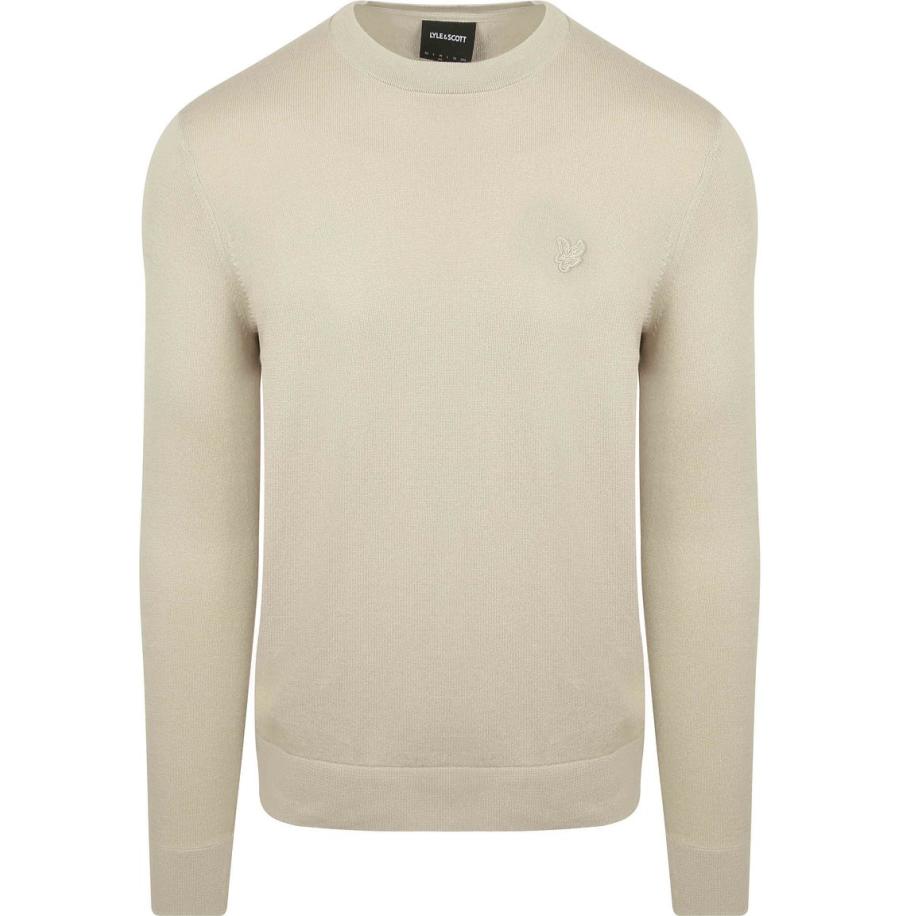Lyle & Scott Tonal Pullover Greige Grijs