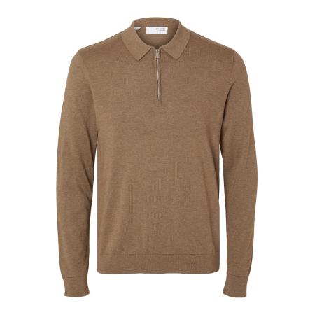 SELECTED Trui SLHBerg bruin gemêleerd