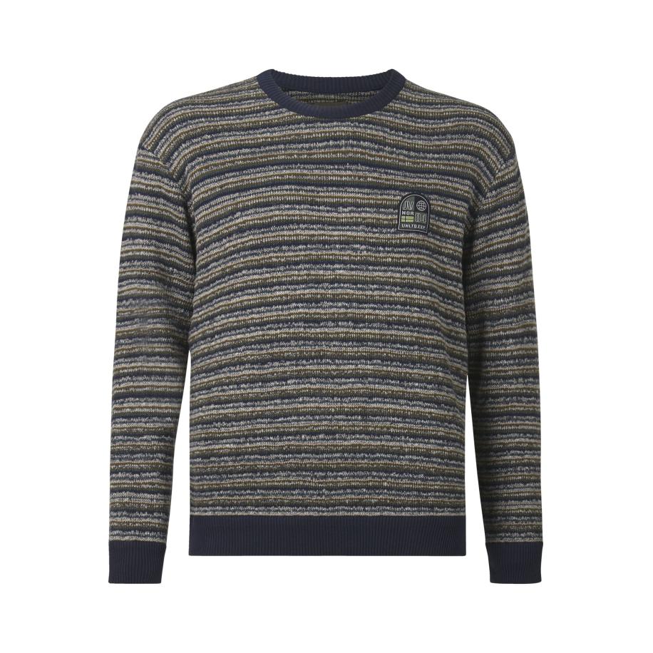 Jan Vanderstorm Trui ronde halsdonkerblauw, Motief Blauw