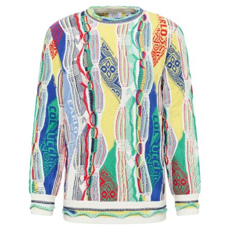 carlo colucci Carlo Colucci Trui Ersini blauw / geel / groen / wit