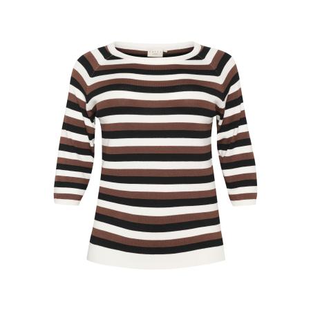 Kaffe KAFFE CURVE Trui Tilda chocoladebruin / zwart / wit