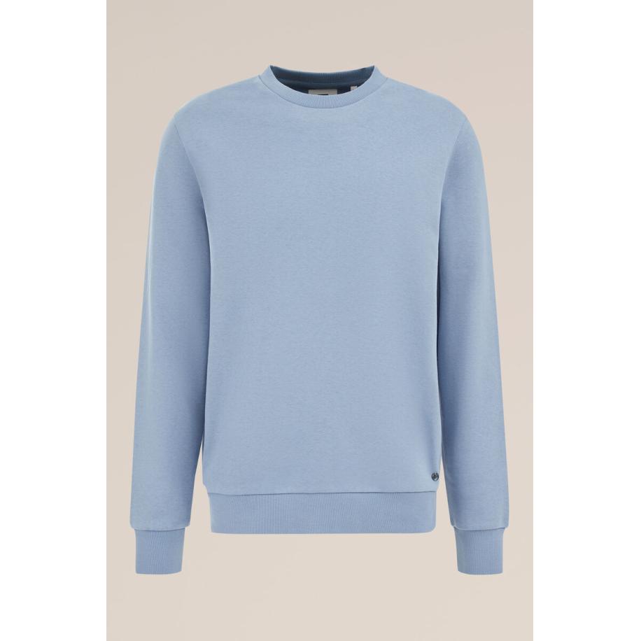 WE Fashion Heren Regular fit sweater - Regular fit - Lichtblauw - Katoen - Maat: XS Blauw