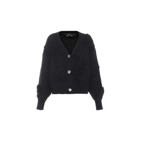 Faina faina Gebreid vest zwart