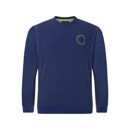 Charles Colby Sweatshirt ronde halsblauw, Motief