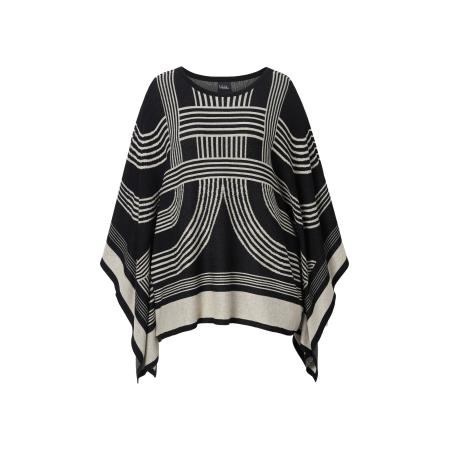 Ulla Popken Ulla Popken Cape beige / zwart