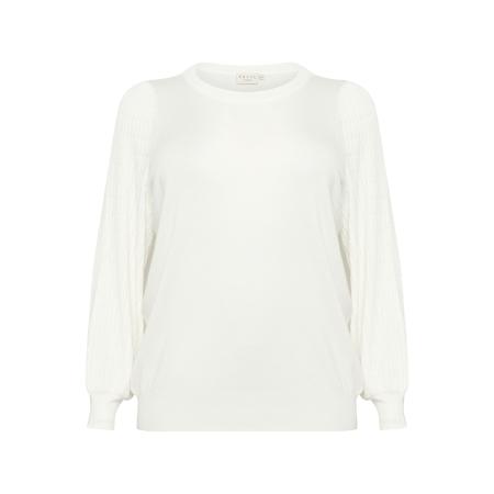 KAFFE CURVE Trui KC Lini natuurwit