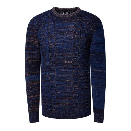 Rusty Neal Rusty Neal Trui beige / nachtblauw / blauw gemêleerd