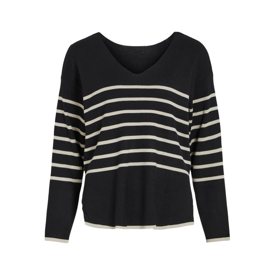 Vila VILA Trui VIOstria ivoor / zwart -