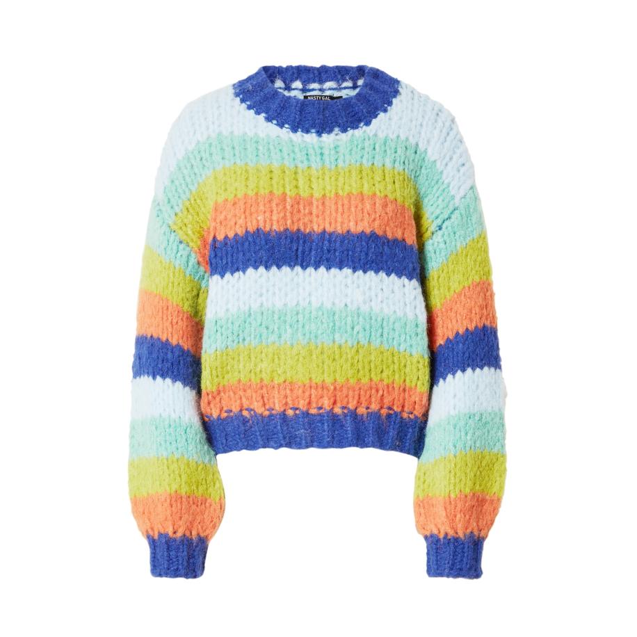 Nasty Gal Nasty Gal Trui blauw / lichtblauw / lichtgroen / oranje -