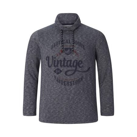 Jan Vanderstorm Sweatshirt blauw, Bedrukt